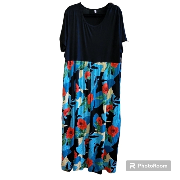Lane Bryant 22/24 Tropical Multicolor Moo Moo Dress - Picture 1 of 4